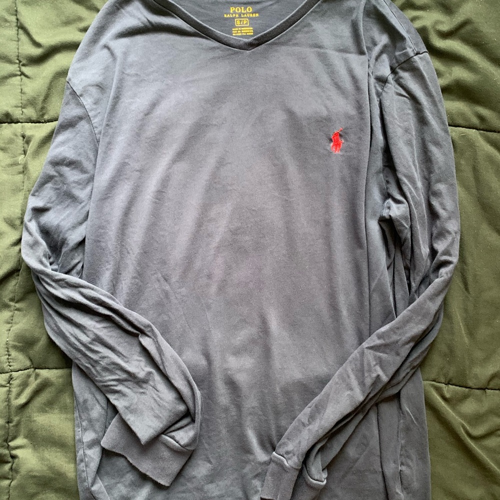 V-neck long sleeve Polo Ralph Lauren small shirt